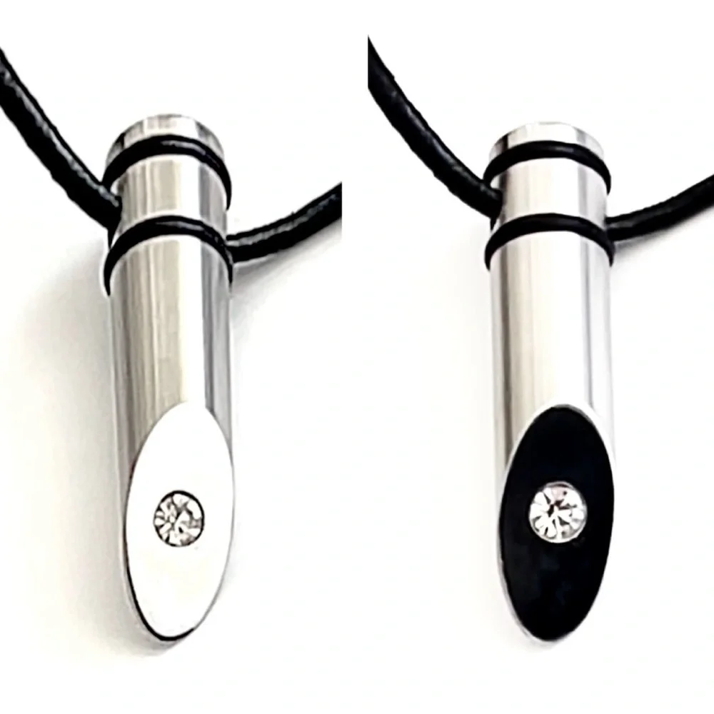 Diamond Bullet Pendant Necklace!